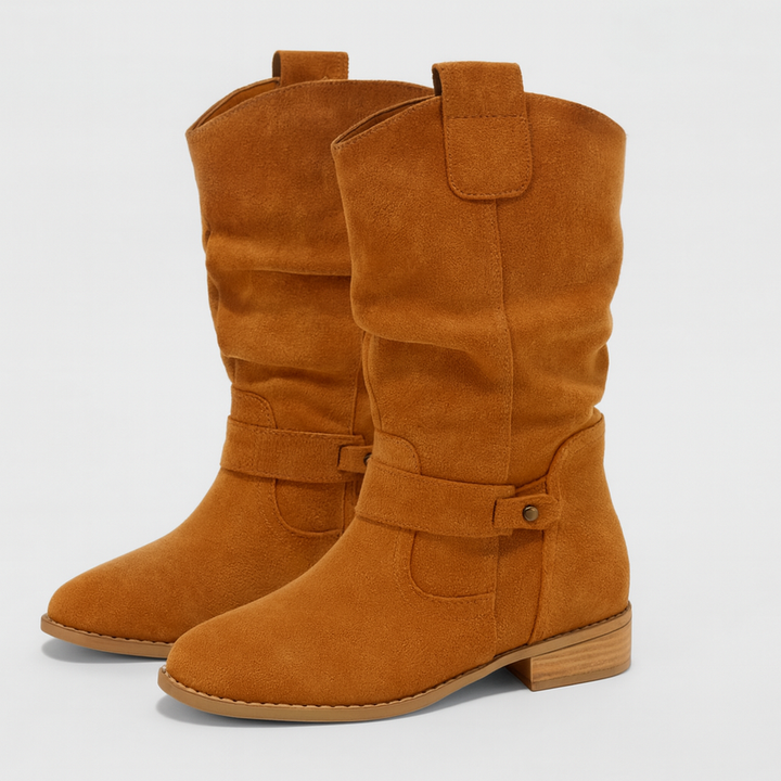 Suede Pointed Slip-On Stiefelette (Valeria)