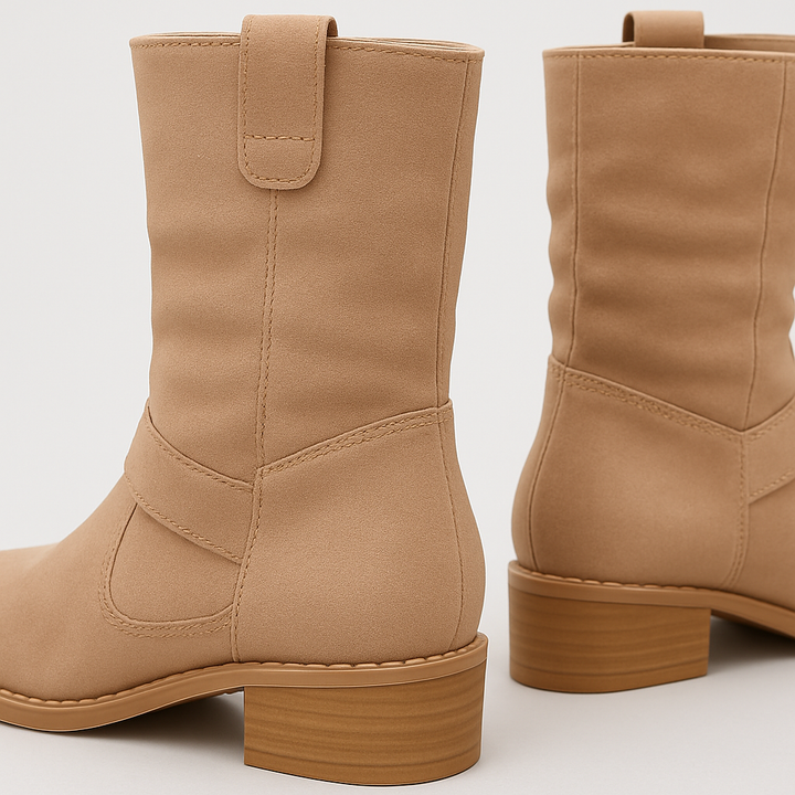 Suede Pointed Slip-On Stiefelette (Valeria)