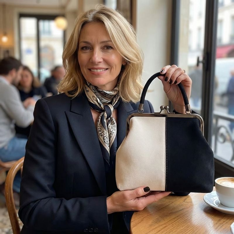 Veda – Handtasche aus strukturiertem pflanzlich gegerbtem Leder