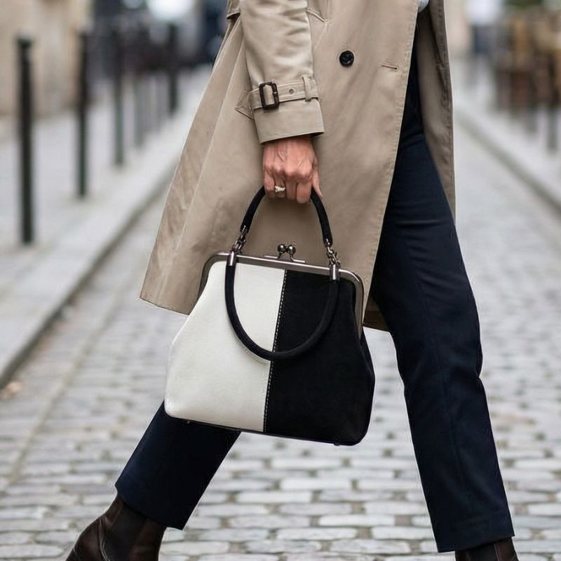 Veda – Handtasche aus strukturiertem pflanzlich gegerbtem Leder