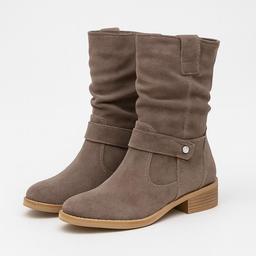 Suede Pointed Slip-On Stiefelette (Valeria)