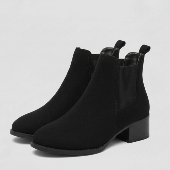 Klassische Chelsea-Stiefeletten mit Blockabsatz (Alina)