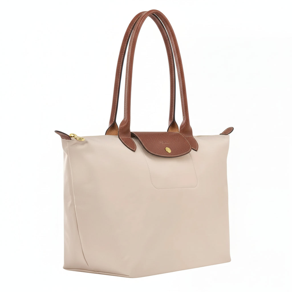Große Le Pliage Tasche, Beige