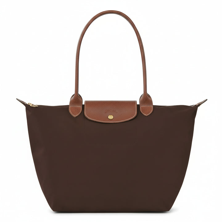 Große Le Pliage Tasche, Dunkelbraun
