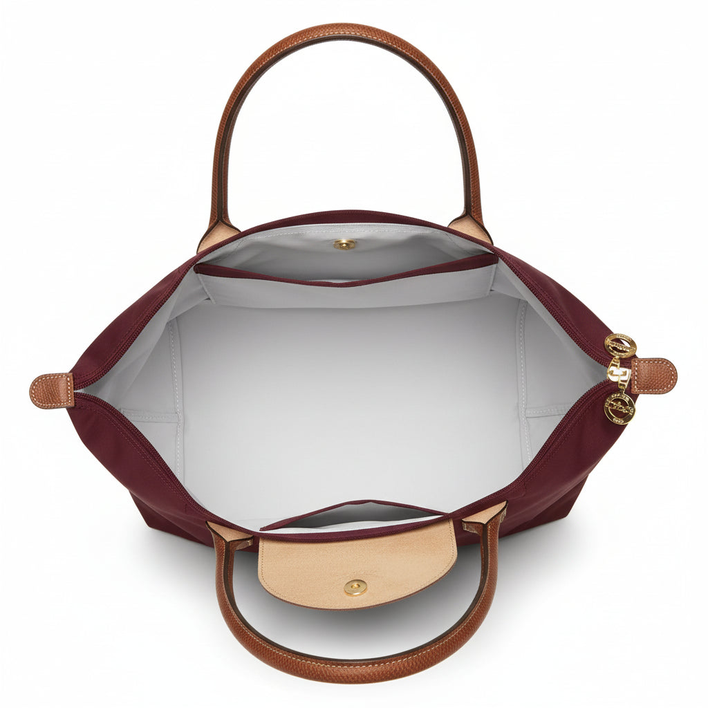 Große Tasche Le Pliage, Burgunder