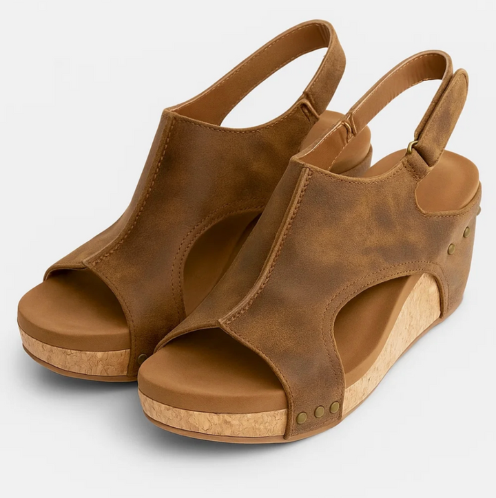 Kork-Sandalen mit Keilabsatz (Annelie)