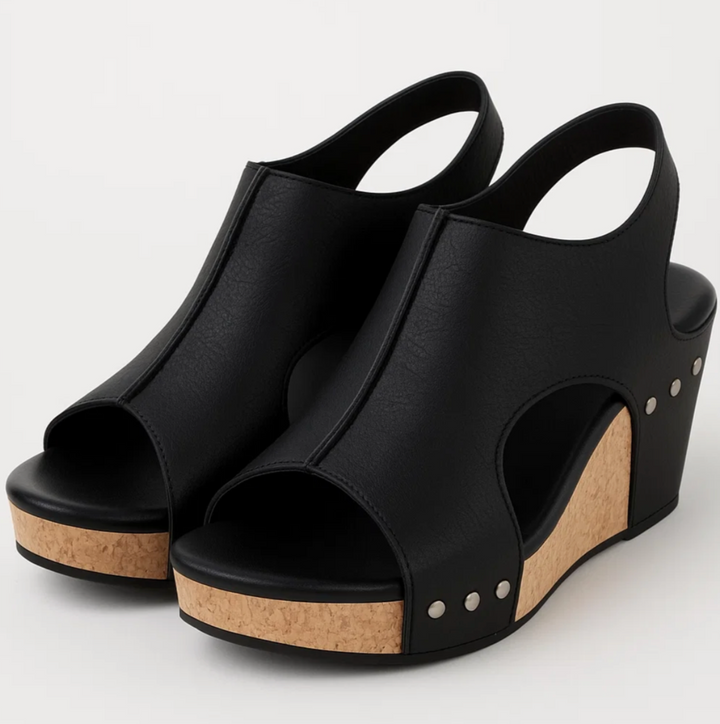 Kork-Sandalen mit Keilabsatz (Annelie)