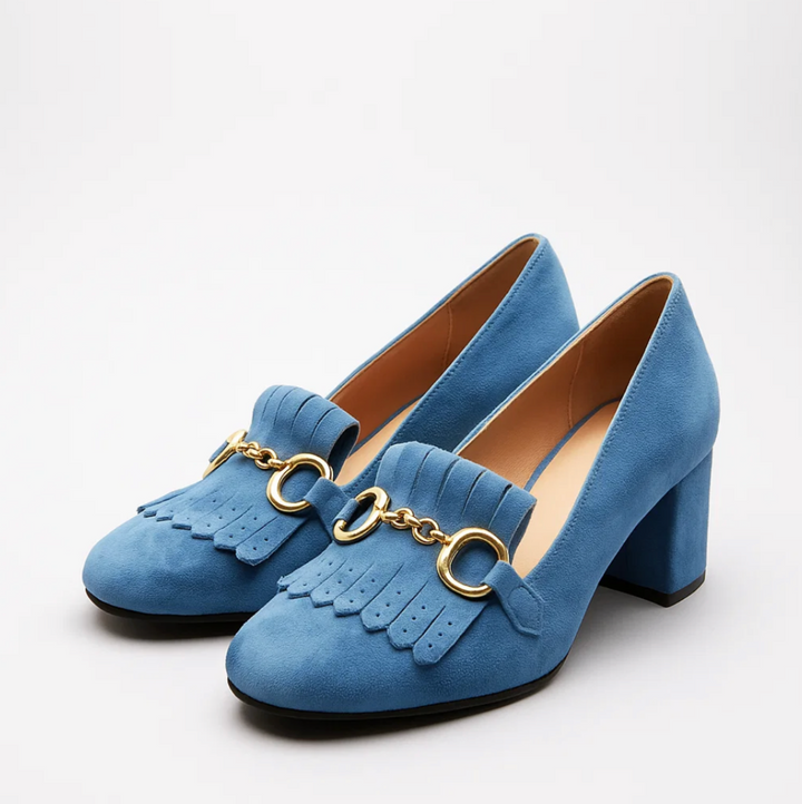 Velvet Fringe Heels (Lorena)