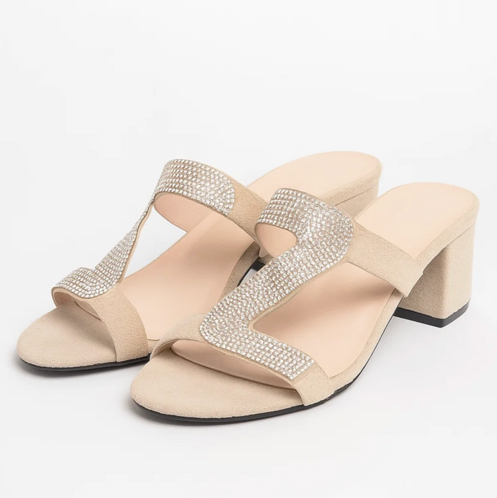 Glitter Block Heel Sandalen (Seraphina)