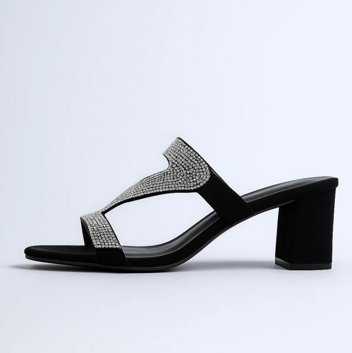 Glitter Block Heel Sandalen (Seraphina)