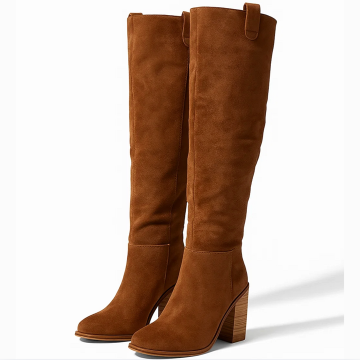 Suede Blockheel Stiefel (Rosalyn)