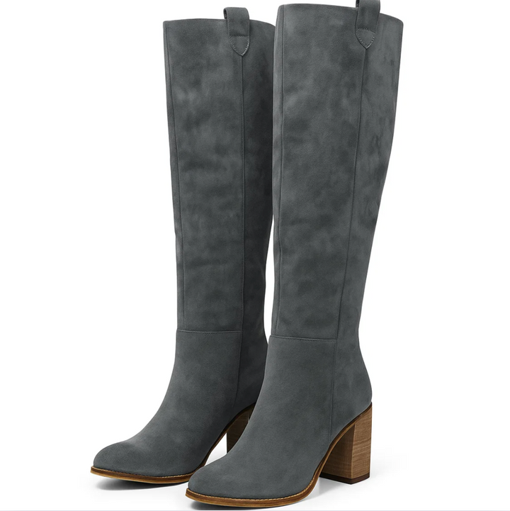 Suede Blockheel Stiefel (Rosalyn)