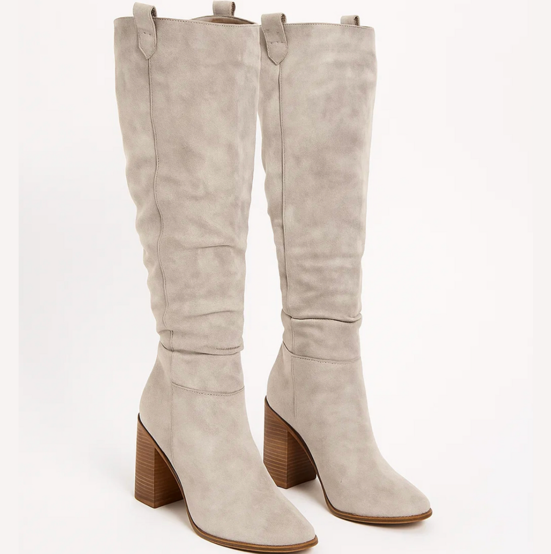 Suede Blockheel Stiefel (Rosalyn)