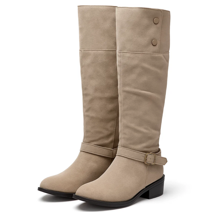 Buckle Suede Stiefel (Vivianne)