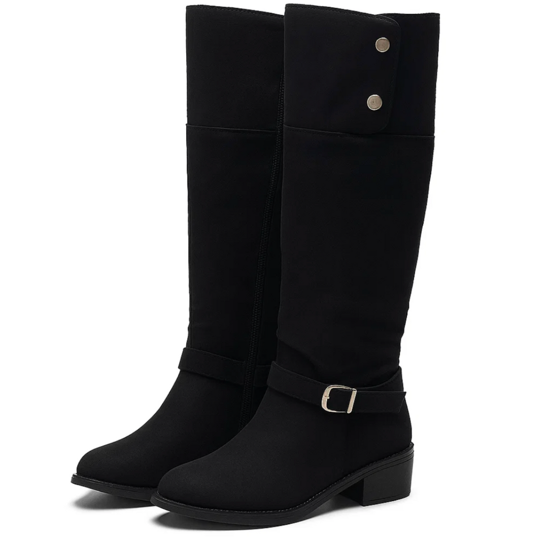 Buckle Suede Stiefel (Vivianne)