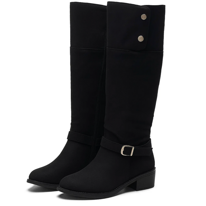 Buckle Suede Stiefel (Vivianne)
