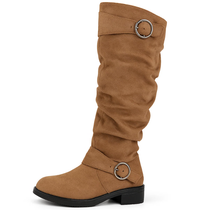 Suede Buckle Stiefel (Alvara)