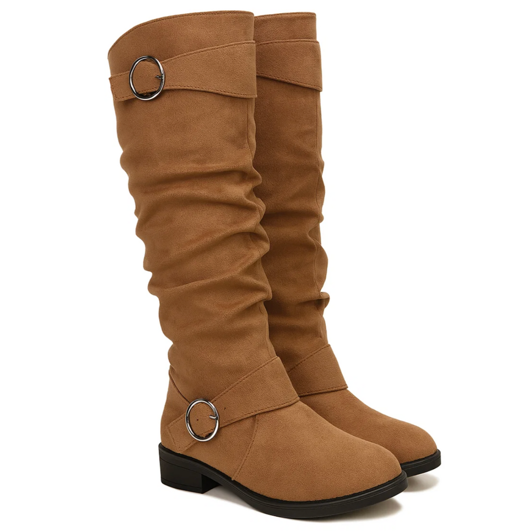 Suede Buckle Stiefel (Alvara)