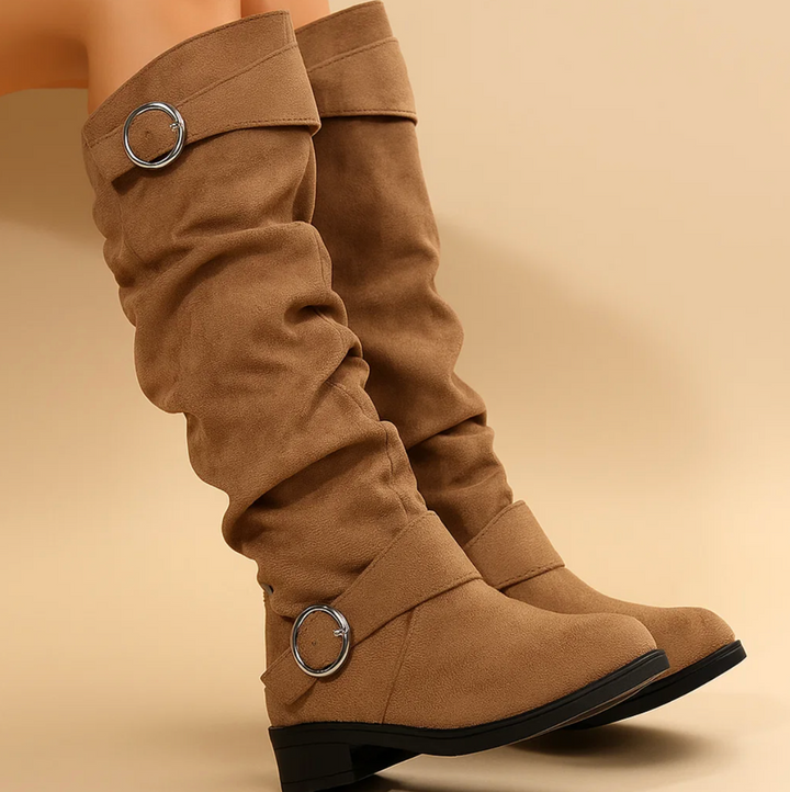 Suede Buckle Stiefel (Alvara)