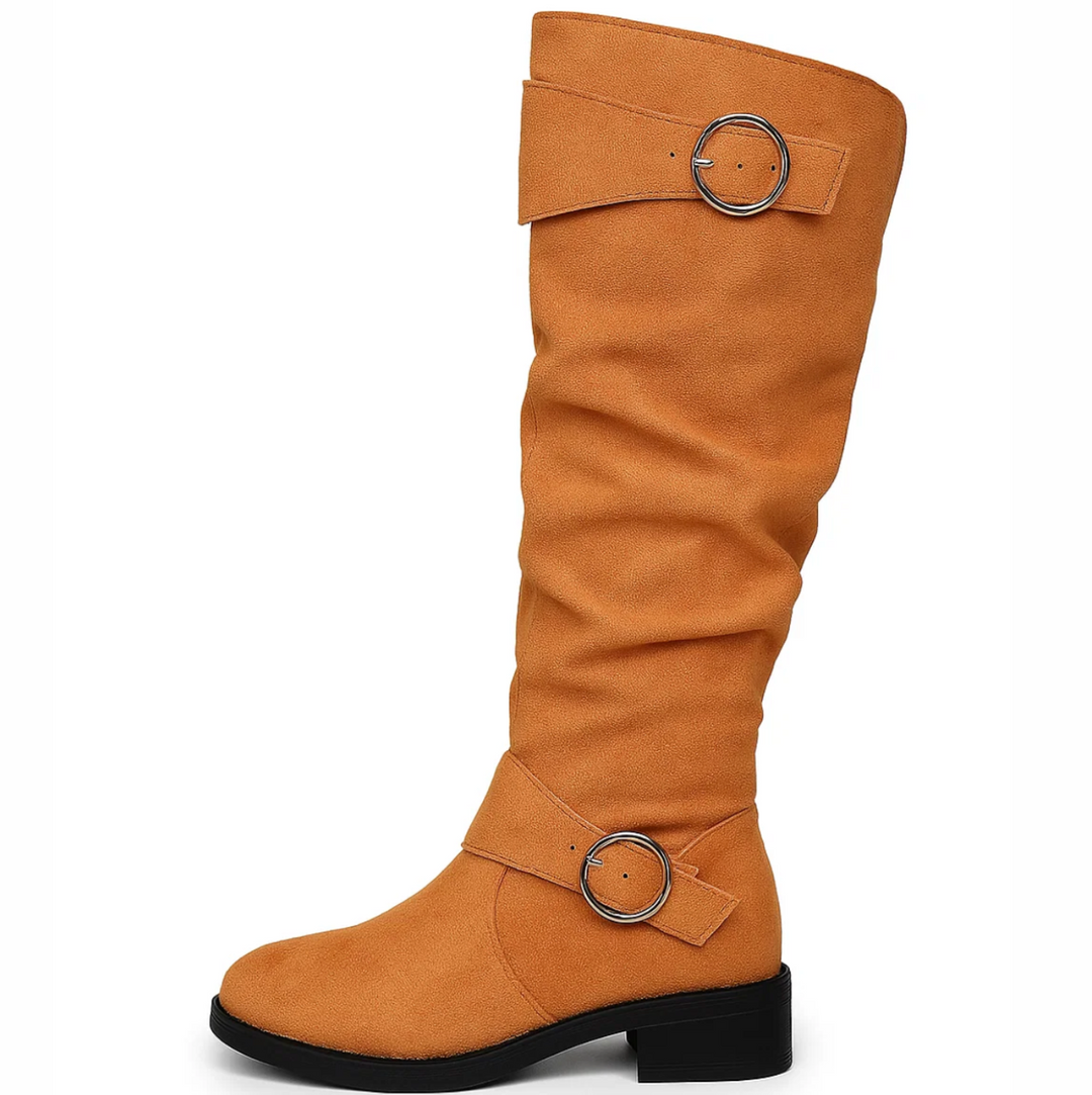 Suede Buckle Stiefel (Alvara)