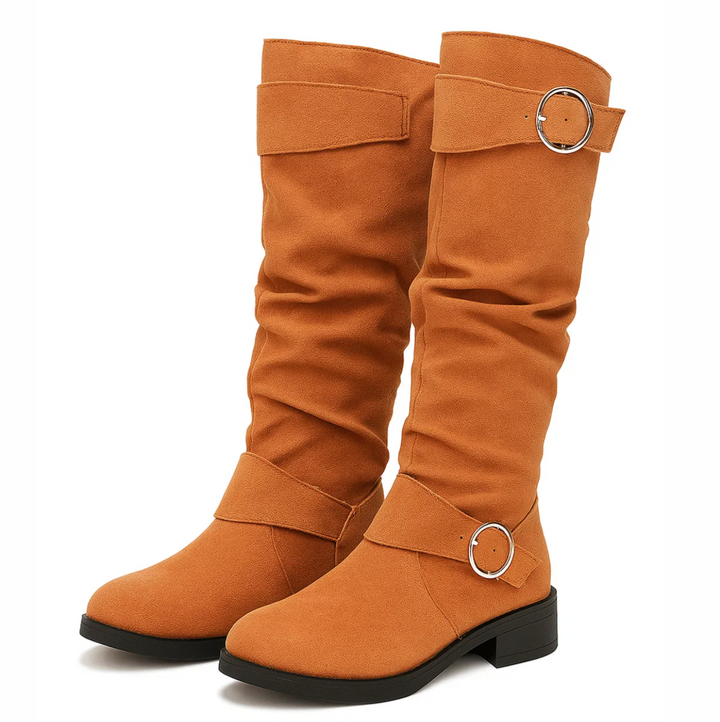 Suede Buckle Stiefel (Alvara)