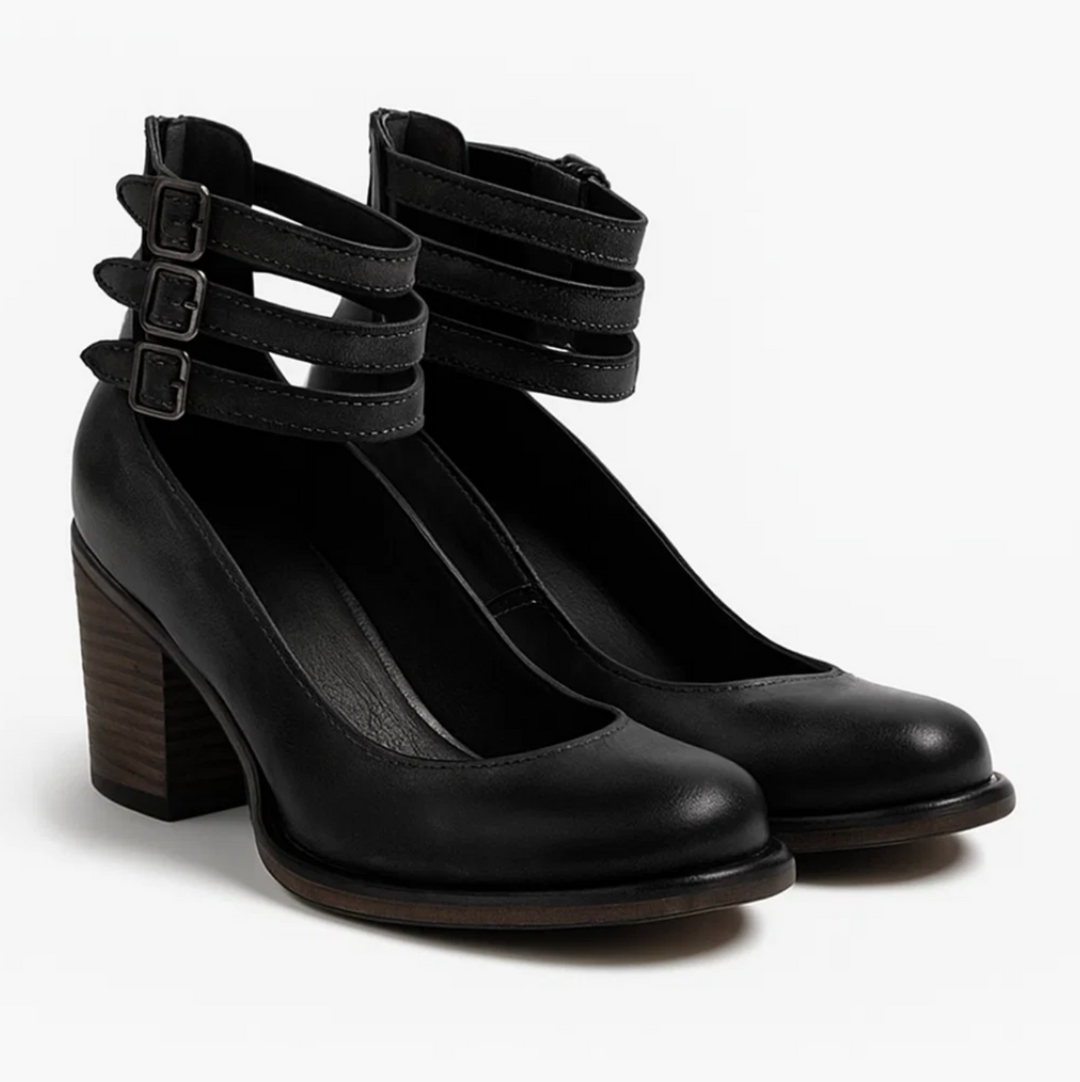 Vintage Elegance Leder-Heels (Elisabetta)