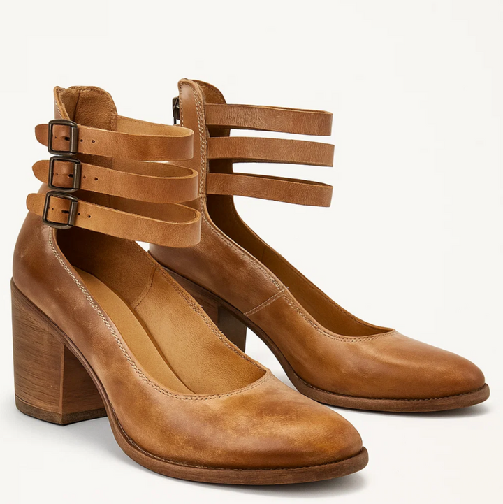 Vintage Elegance Leder-Heels (Elisabetta)