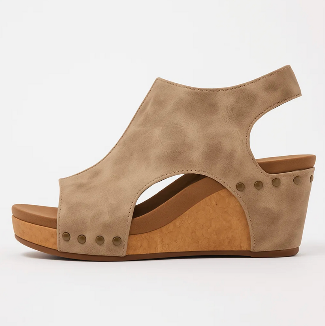 Kork-Sandalen mit Keilabsatz (Annelie)