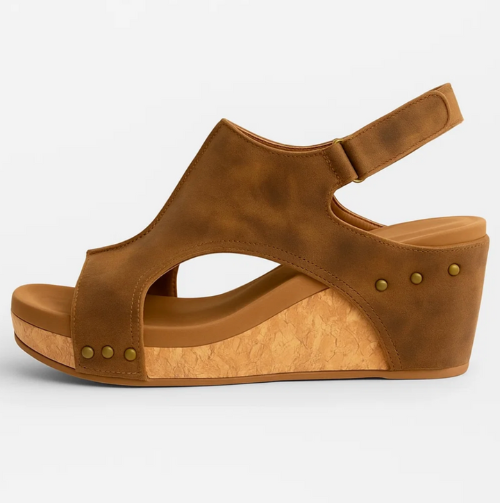 Kork-Sandalen mit Keilabsatz (Annelie)