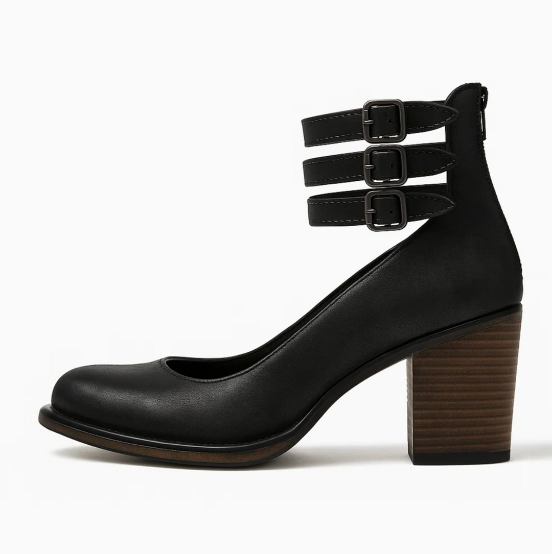 Vintage Elegance Leder-Heels (Elisabetta)