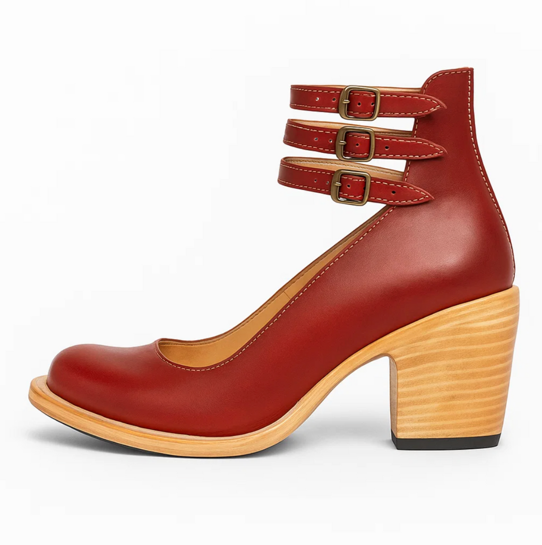 Vintage Elegance Leder-Heels (Elisabetta)