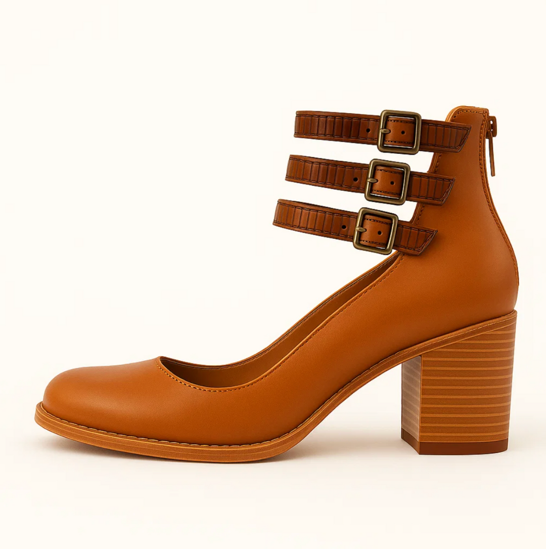 Vintage Elegance Leder-Heels (Elisabetta)