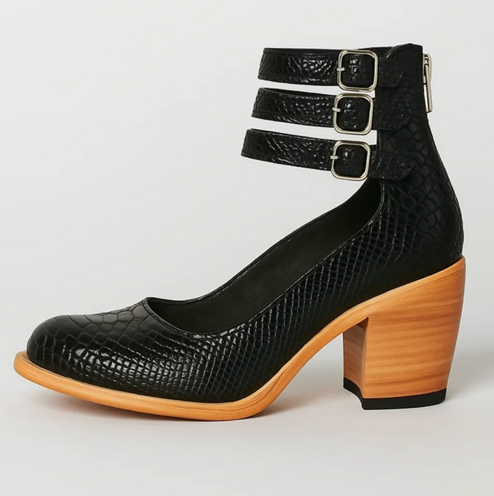 Vintage Elegance Leder-Heels (Elisabetta)