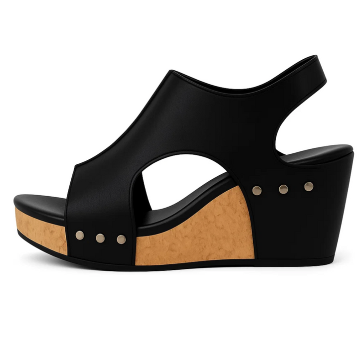 Kork-Sandalen mit Keilabsatz (Annelie)