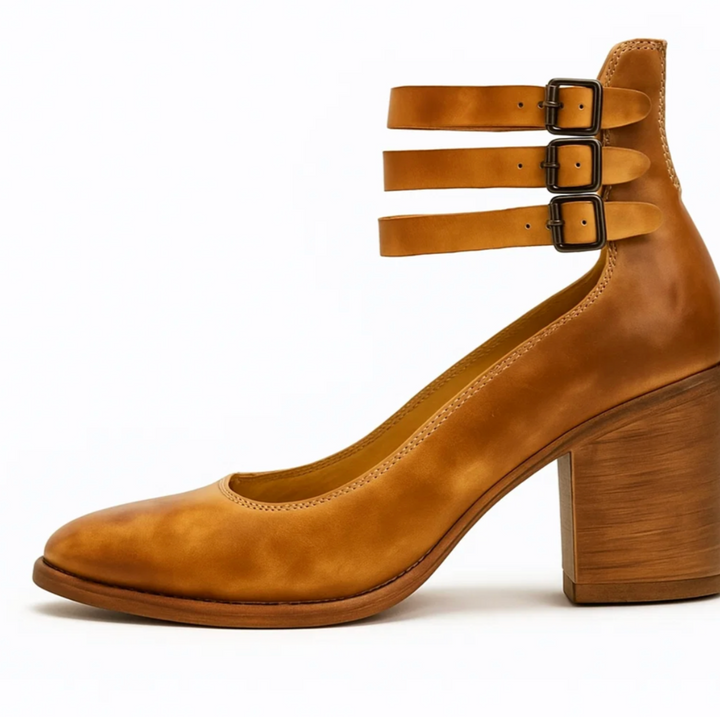 Vintage Elegance Leder-Heels (Elisabetta)