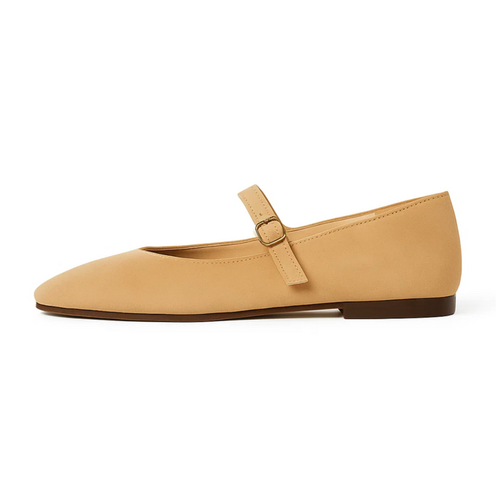 Suede Mary Jane Flats (Helena)