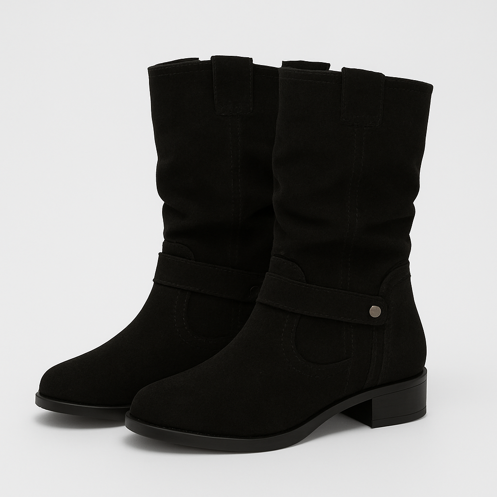 Suede Pointed Slip-On Stiefelette (Valeria)