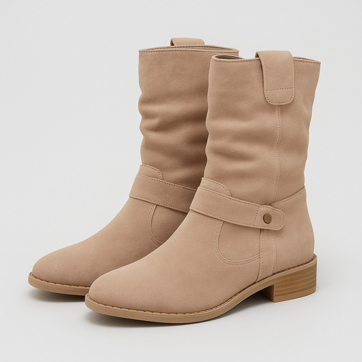 Suede Pointed Slip-On Stiefelette (Valeria)