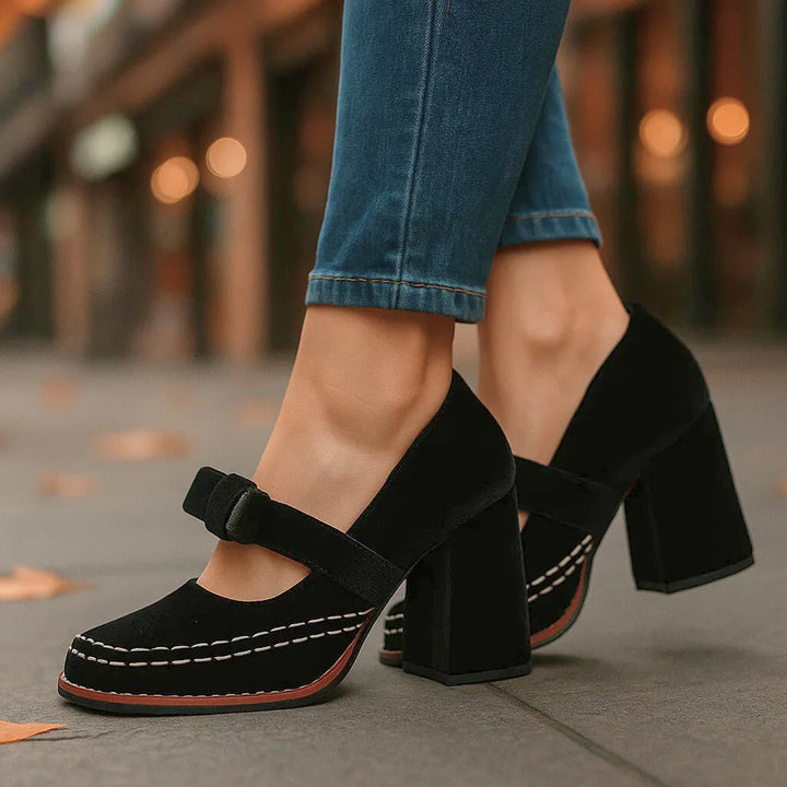 Velours Schleifen-Pumps (Mariette)