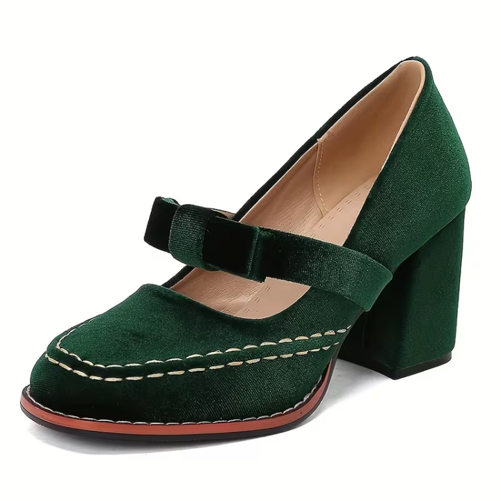 Velours Schleifen-Pumps (Mariette)