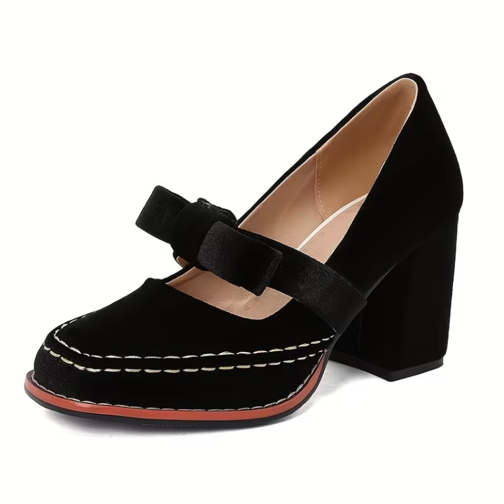 Velours Schleifen-Pumps (Mariette)