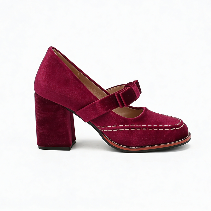 Velours Schleifen-Pumps (Mariette)