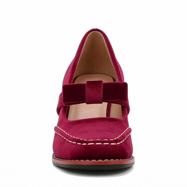 Velours Schleifen-Pumps (Mariette)