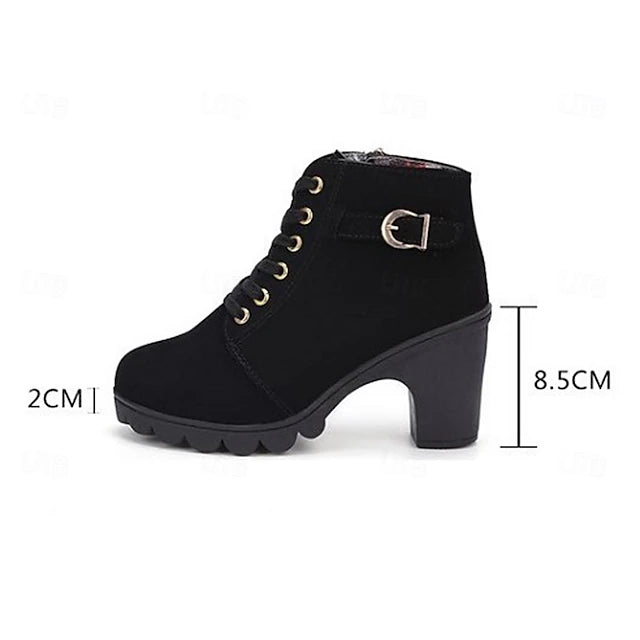 Stilvolle Schnürstiefel mit Schnalle (Nina)